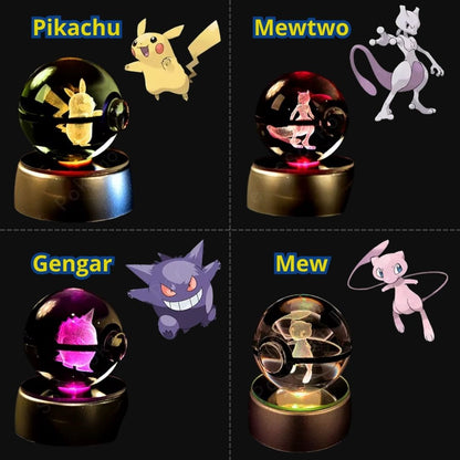 Pokeballs de cristal con holograma