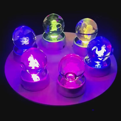 Pokeballs de cristal con holograma